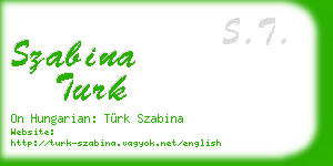 szabina turk business card
