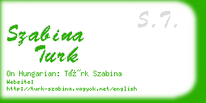 szabina turk business card